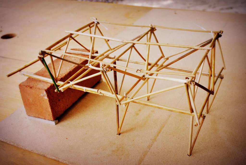 Bamboo Workshop Shed Constructed: space-frame structure ...